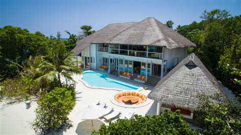 soneva fushi resort maldives villa with slide
