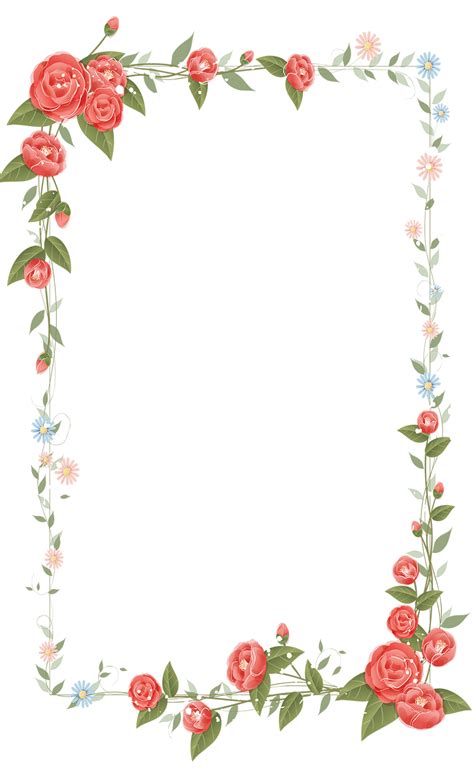 Hand Drawn Border Png Border Flowers Drawing Clip Art Hand Painted Images And Photos Finder