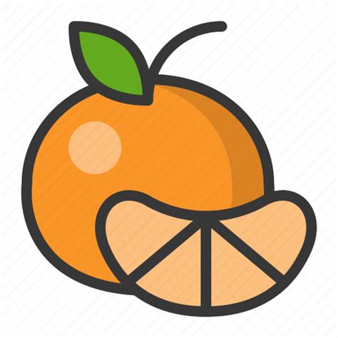 Food Fruit Fruits Healthy Orange Tangerine Icon