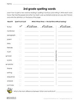 Five words are selected that promote sound recognition, spelling patterns and chunks. 3rd grade spelling words (list #29 of 36) | 3rd grade Word ...