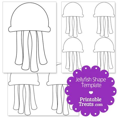 printable jellyfish shape template shape templates templates