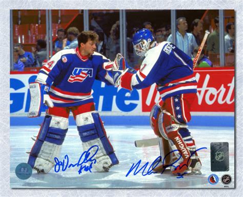 Mike Richter And John Vanbiesbrouck Usa Hockey Dual Signed American