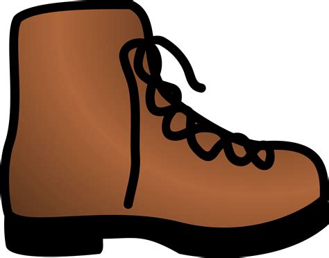 Clipart - simple brown boot png image
