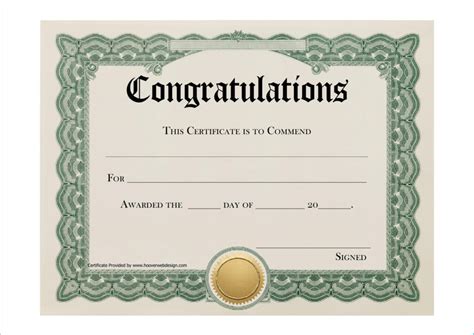 Promotion Certificate Template