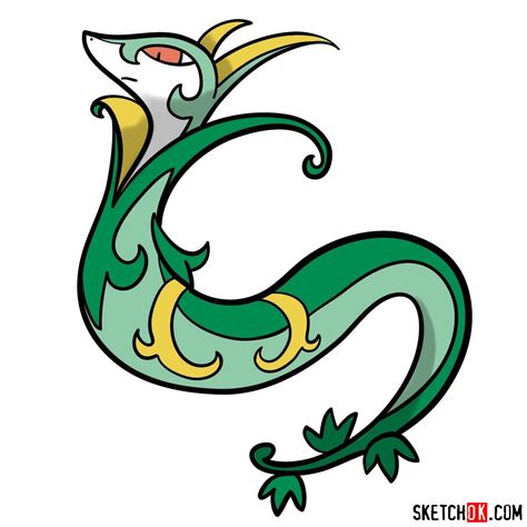 A Guide On How To Draw Serperior The Regal Pokémon
