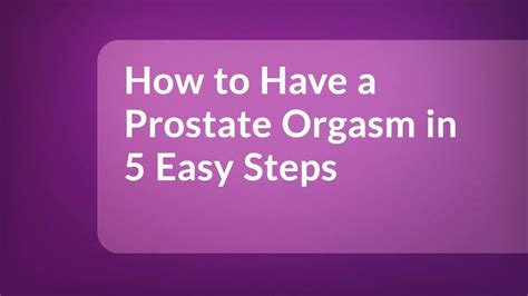 How To Give Yourself A Prostate Orgasm Telegraph