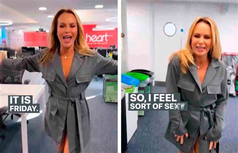 Amanda Holden Causes A Stir By Showing A Revealing Mini Dress In A