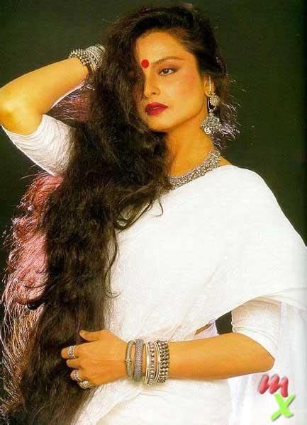 Rekha Look Hot In White Saree MemSaab Com Rekha Actress Most