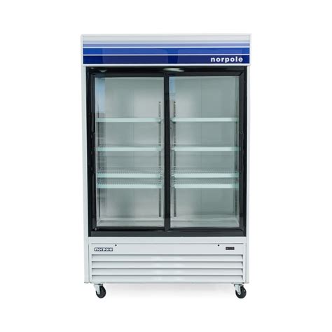 Norpole 2 Slide Glass Door Merchandiser Refrigerator 53 In White