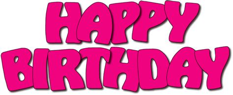 Happy Birthday Pink Clipart Wikiclipart Clipartix