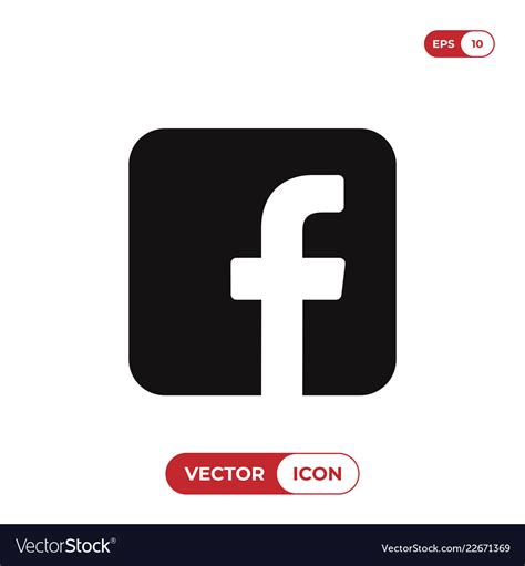 F Letter Icon Facebook Logo Royalty Free Vector Image