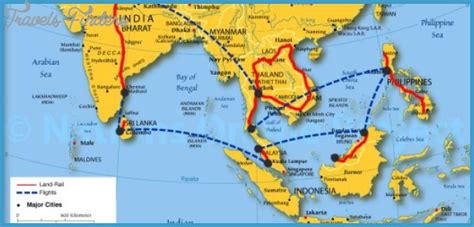Se Asia Travel Map Travelsfinderscom