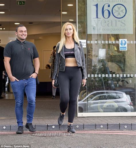Ex Bbs Josie Gibson Sports Tiny Crop Top With Skin Tight Leggings In