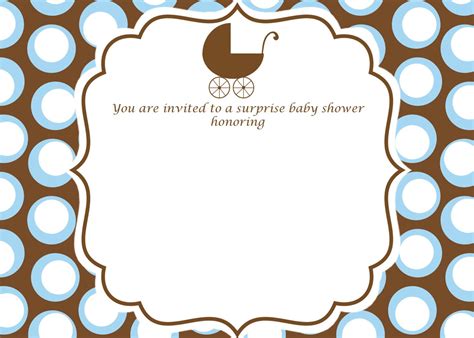 Blank Printable Baby Shower Invitations