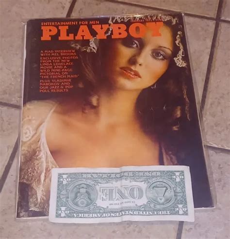 Playboy Magazine Feb Linda Lovelace Mel Brooks Interview Bagged Slabbed Picclick