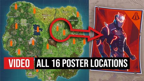Fortnite All Poster Locations For The Spray Paint Challenge Youtube
