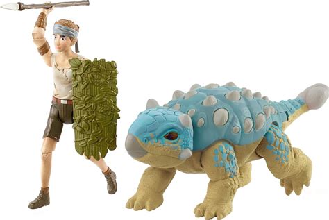 Jurassic World Human And Dino Pack Ben And Ankylosaurus Bumpy Action Figures Spear