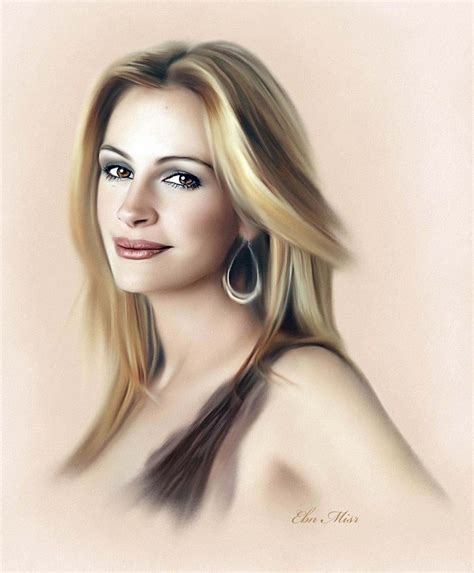 Julia Roberts Painting By Ebn Misr Julia Roberts Celebrity Drawings Pencil Portrait