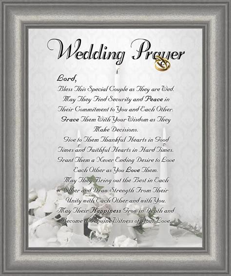Buy Wedding Marriage Anniversary Prayer Satin Silver Frame 8 X 10