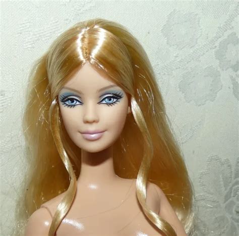 Nude Mattel Barbie Doll Birthstone Mackie Blonde Hair Blue Eyes For Ooak Picclick