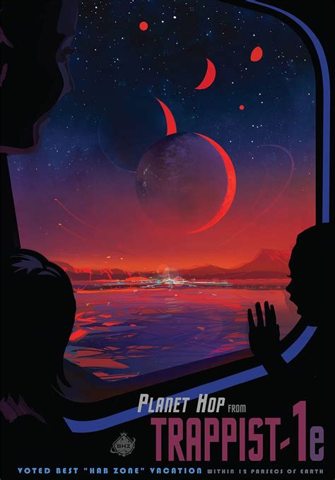 Visit Trappist 1e Nasa Travel Poster Advertises Exoplanet Discovery