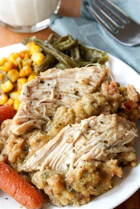 Crock Pot Chicken And Stuffing Grandma S Simple Recipes