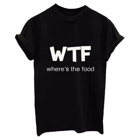 Wtf Letter Print T Shirts Women Short Sleeve O Neck Summer Tops Tees