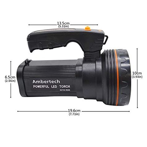 Ambertech Rechargeable 7000 Lumens Super Bright Led Searchlight