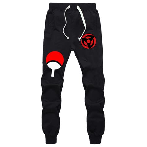 Men Naruto Akatsuki Trousers Boys Cosplay Uchiha Itachi Casual Pants