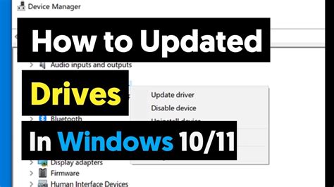 How To Update Drivers In Window 10 How To Update Windows 10 Drivers