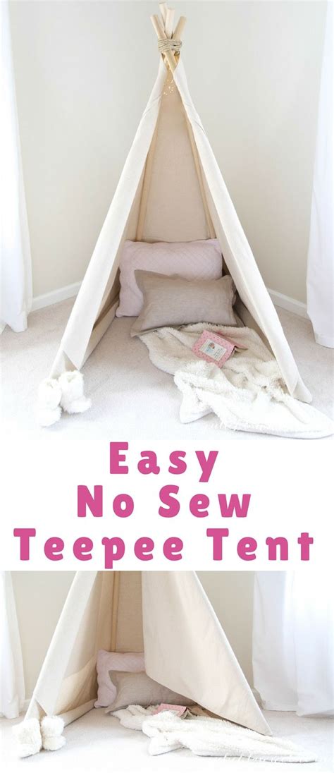 today i m sharing how to make a teepee this simple do it yourself project is a true no sew