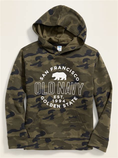 Logo Graphic Pullover Hoodie For Boys Old Navy