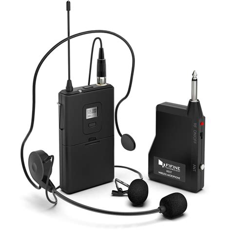 Fifine K037b Wireless Microphone System With Headset And Lavalier Lapel