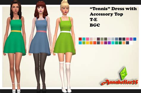 Pin By Joyce J On The Sims Sims 4 Clothing Tennis Dress