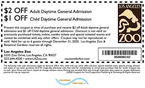 Los Angeles Zoo In Griffith Park Los Angeles Get Savings Coupon