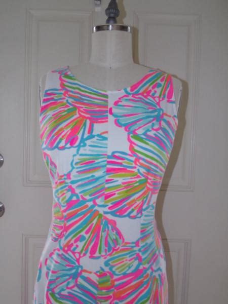 Nwt Lilly Pulitzer Sleeveless Fit And Flare Dress White W Neon Seashells