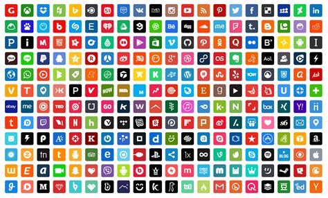 250 Vector Social Media Icons 2016 Free And Premium Version Designbolts