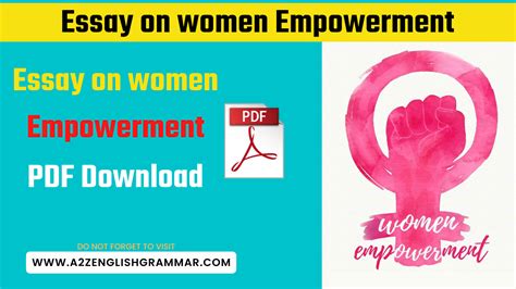 Essay On Women Empowerment Pdf Download 2023 Updated A2zenglishgrammar