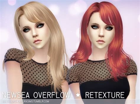 Newsea Overflow Hair Retexture At Aveira Sims 4 Sims 4 Updates