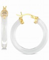 Simone I. Smith Lucite Hoop Earrings in 18k Gold over Sterling Silver ...