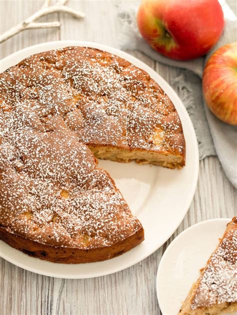 4 Ingredient Apple Cake No Oil Butter Or Baking Powder Kirbie S Cravings