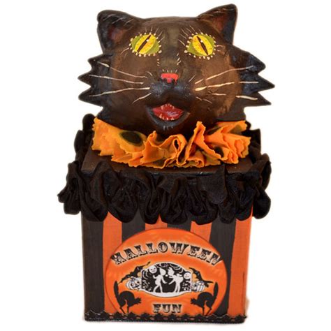 Halloween Black Cat Papier Mache Candy Box By Iva Wilcox © Flickr