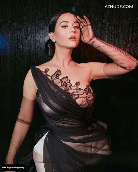 Katy Perry Sexy Poses Showing Off Her Hot Tits In A See Through Dress