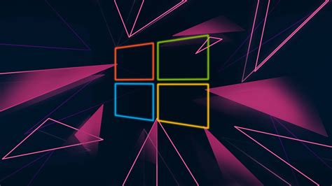 1920x1080 Windows 10 Neon Logo 1080p Laptop Full Hd Wallpaper Hd