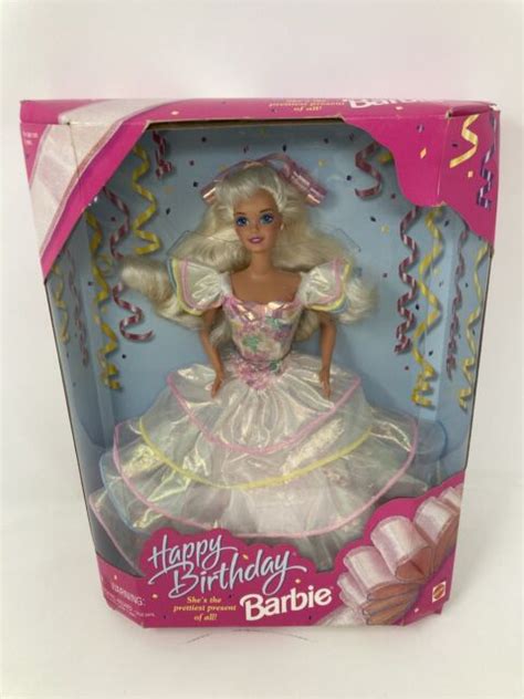 Nrfb 1995 Mattel Barbie Happy Birthday Blond Hair 14649 For Sale Online Ebay