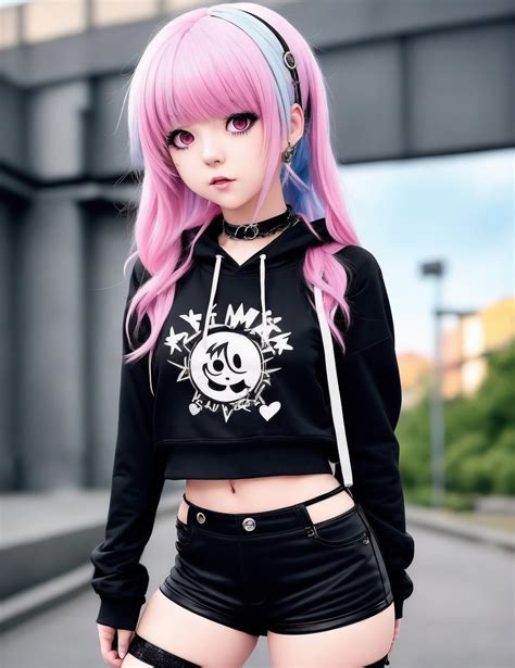 Anime Punk Girl Ai Art 7 By Spyderpr On Deviantart