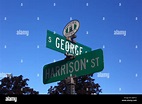 Signs at crossroads of George and Harrison Streets, Cumberland ...
