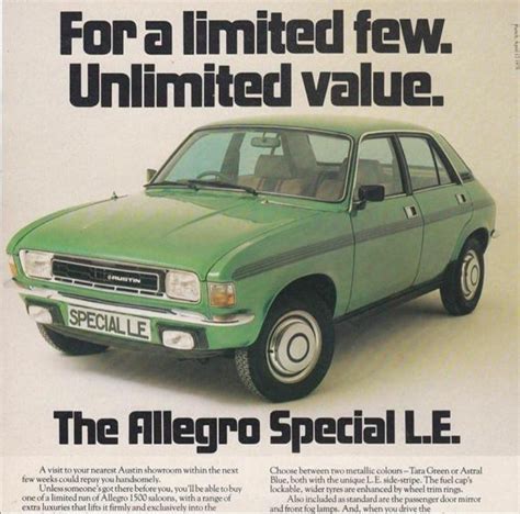 Austin Cars Automobile Advertising Retro Ads Lorry Allegro Great