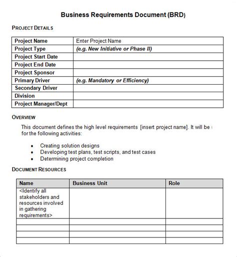 Under the file menu, select templates, the top of the resulting dialog box will show normal.dot, or perhaps another template, as the. Sample Business Requirements Document - 6+ Free Documents ...