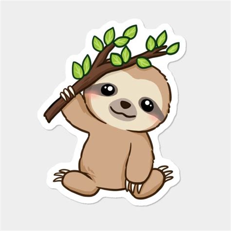 Kawaii Baby Sloth Cute Baby Sloths Sloth Drawing Sloth Cartoon